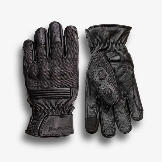 Black on Black Motorcycle Gloves