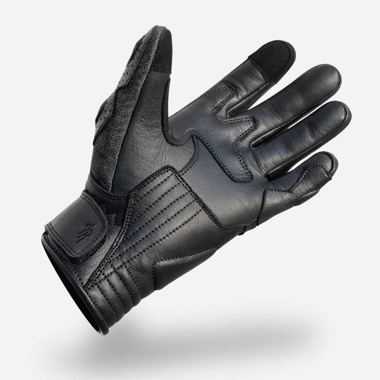 Black on Black Motorcycle Gloves