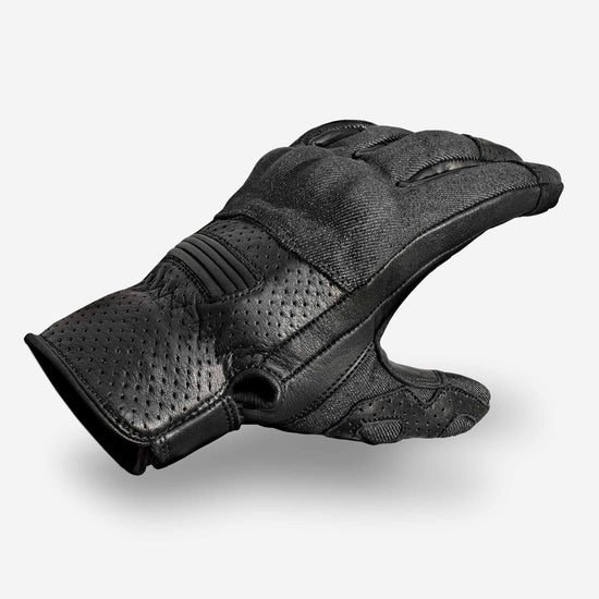 Black on Black Motorcycle Gloves