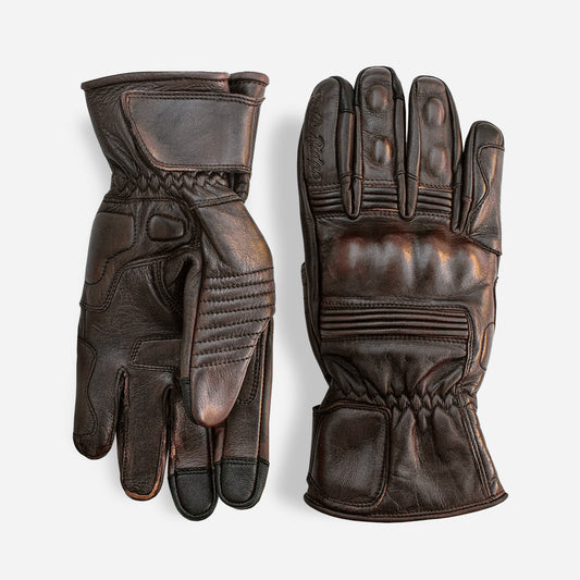 Full Gauntlet Motorcycle Gloves • Brown
